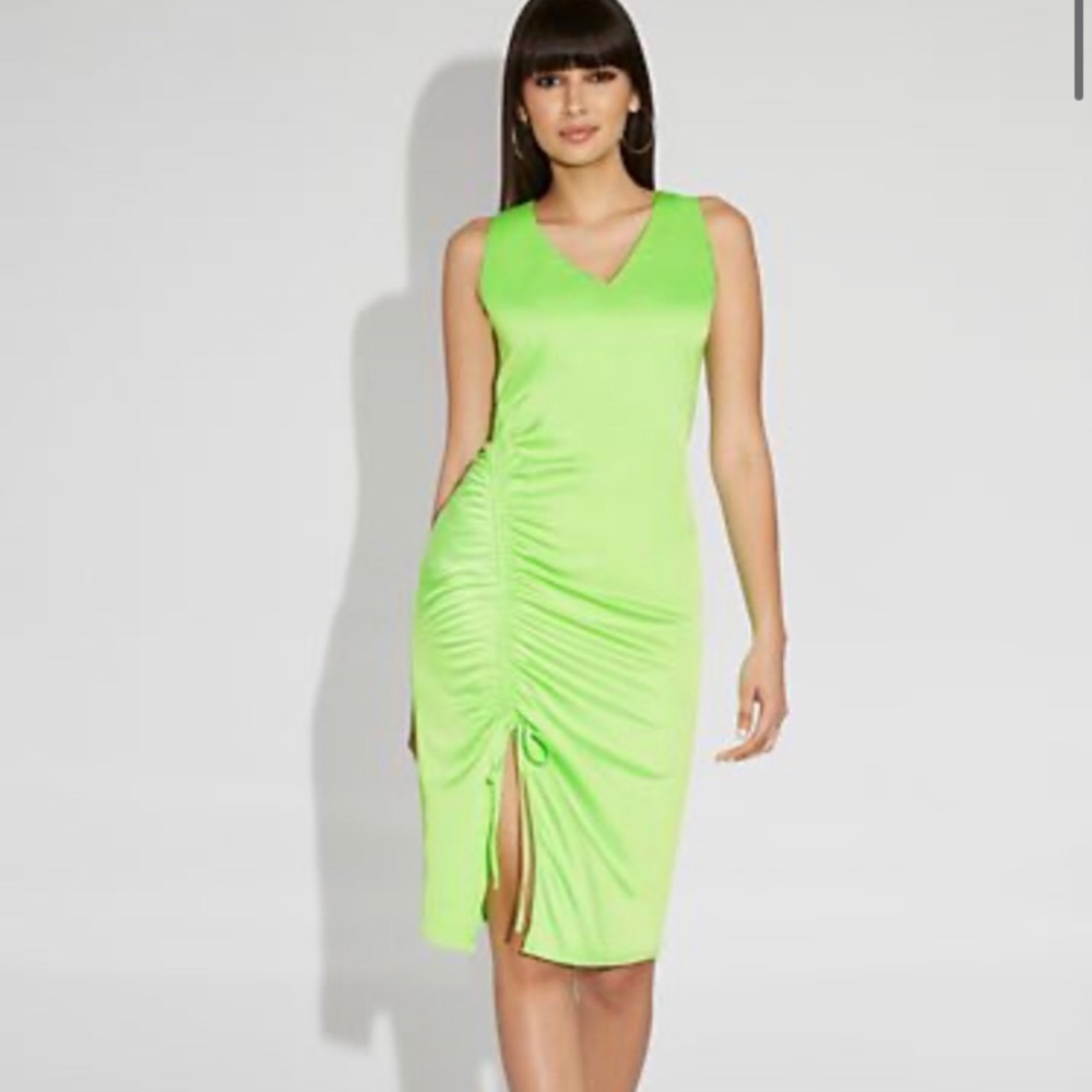 Neon Green Shift Dress